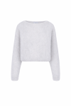 Sweter SUZAN handmade light gray 