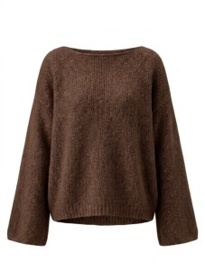 Sweter z alpaki BONI brązowy